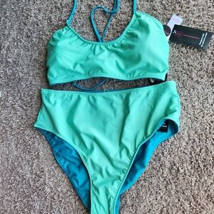 Women's Blue And Aqua Bikini Set, No. Boundaries, Juniors Size..